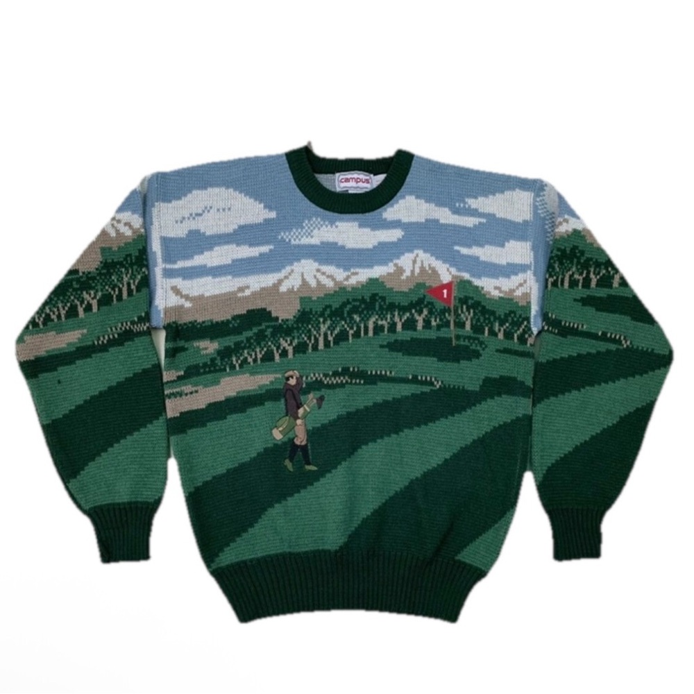 Vintage campus golf sweater size large